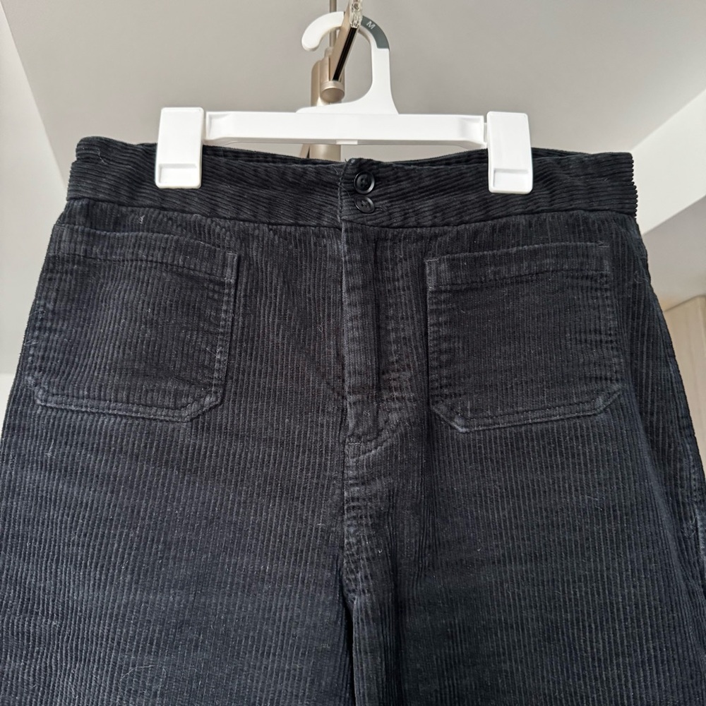 Marine Layer Black High-Rise Wide Leg Cropped Pants - Picture 7 of 16
